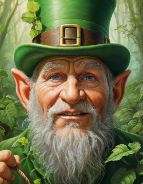 El duende en el bosque encantado El día de San Patricio