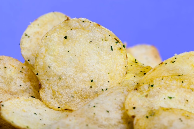 Foto dünne kartoffelchips