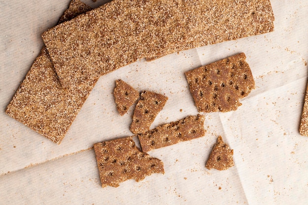 Dünnes und knuspriges Brot hautnah