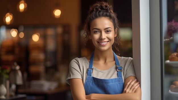 el dueño de la tienda sonriente