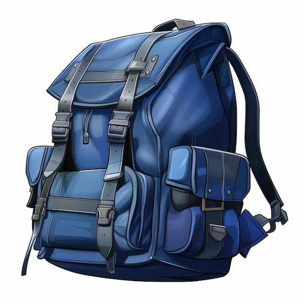 Duffle blaue Schultasche