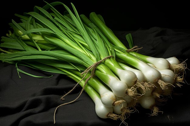 Duftfrische frische grüne Zwiebeln Ernährung Bio-Pflanze Erzeugen Ai