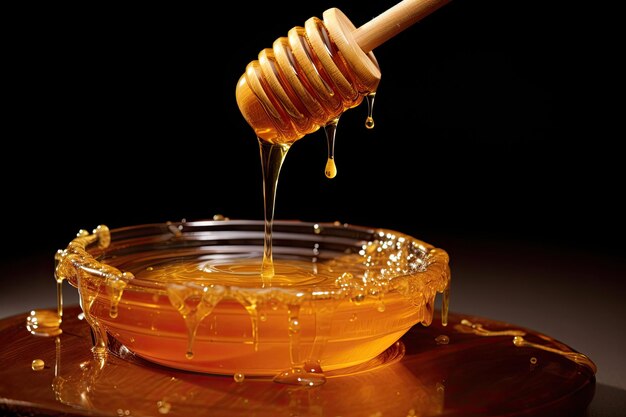 Dulce armonía disfrutando de una delicia con miel
