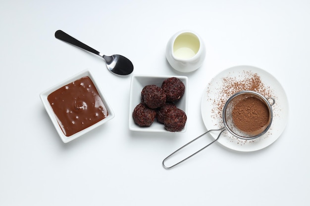 Dulce brasileño tradicional Brigadeiro Caramelo de chocolate brasileño