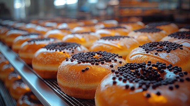 Foto un dulce donut en el café