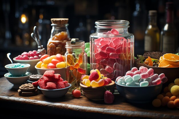 La dulce indulgencia Fotografía realista de una cautivadora barra de caramelo