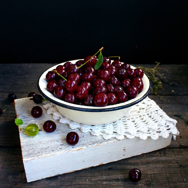 Dulce madera de cerezo madura rústica.