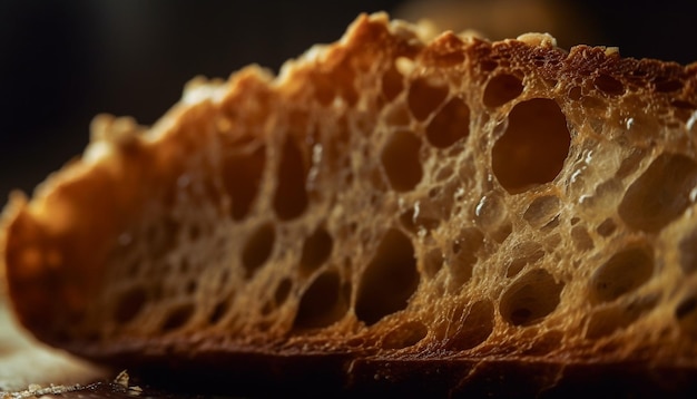 Dulce panal de cera de abejas dorada cae líquido generado por IA