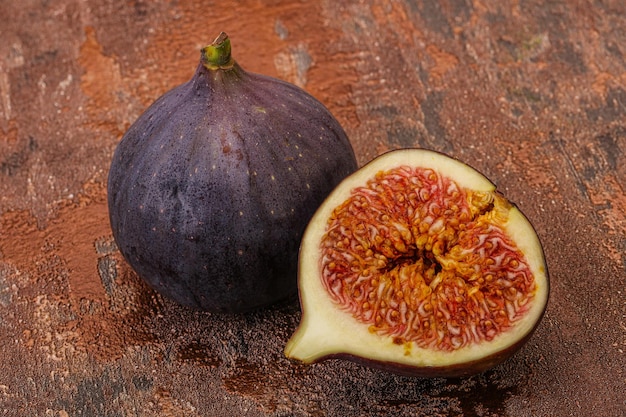 Dulce rodaja morada de higo