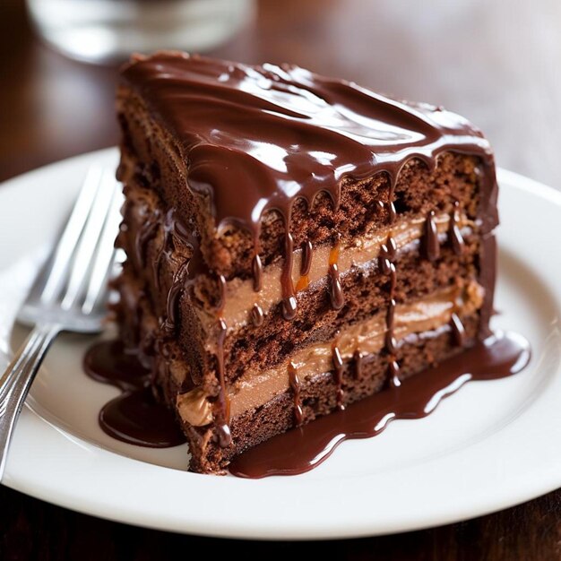 La dulce seducción, el pastel de chocolate mágico, la foto de la tarta de chocolate.