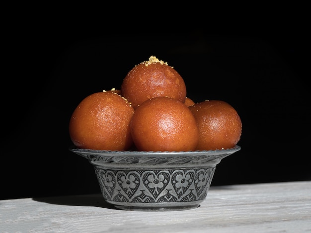 Dulce tradicional indio Gulab Jamun, cerrar