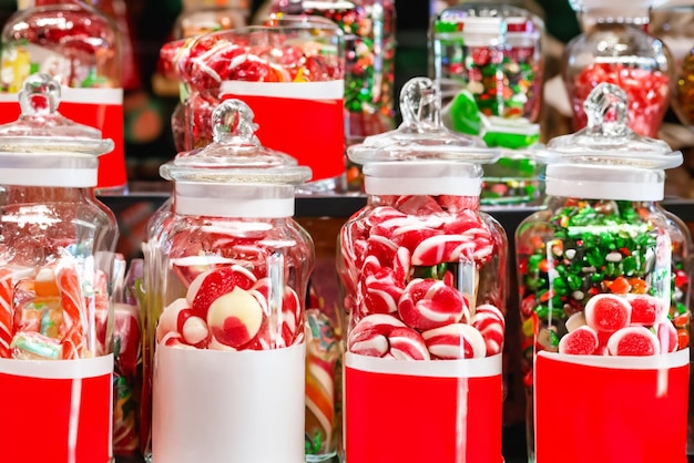 dulces de colores para Navidad