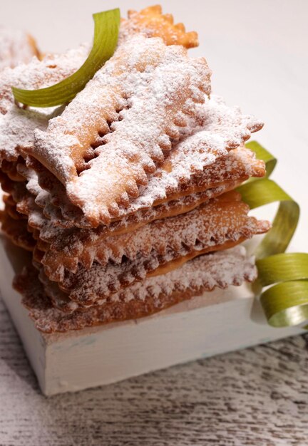 Foto dulces italianos de carnaval - chiacchiere