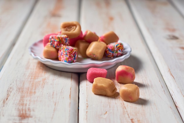 Foto dulces mexicanos tradicionales típicos jamoncillo