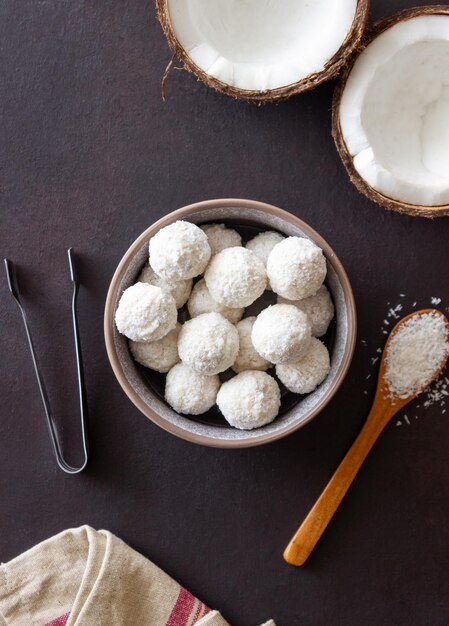 Dulces o galletas de coco Postre Coco Comida vegetariana