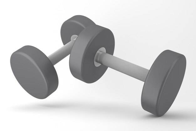 Dumbbells-Vorderseite lokalisiert im weißen Hintergrund