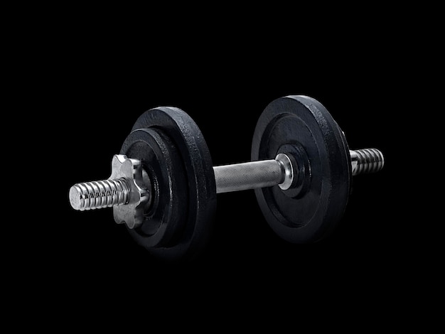 Foto dumbell em fundo preto