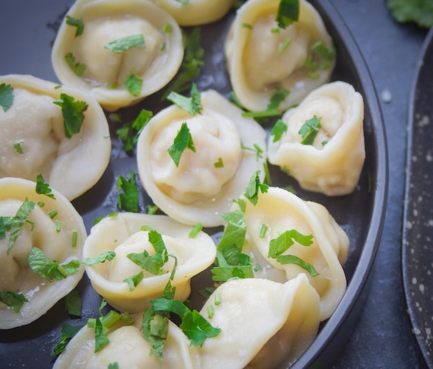 Dumplings, cocina rusa, espalda oscura