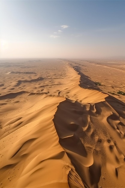 Una duna de arena en el desierto del sahara, marruecos