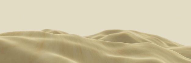 Duna de areia marrom da topografia do deserto 3D