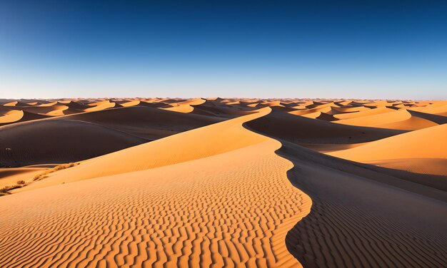 Foto las dunas de arena en el desierto del sáhara