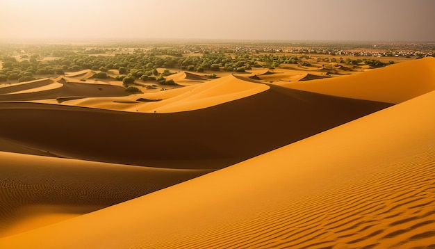 Las dunas de arena del desierto de Thar en Rajasthan, India