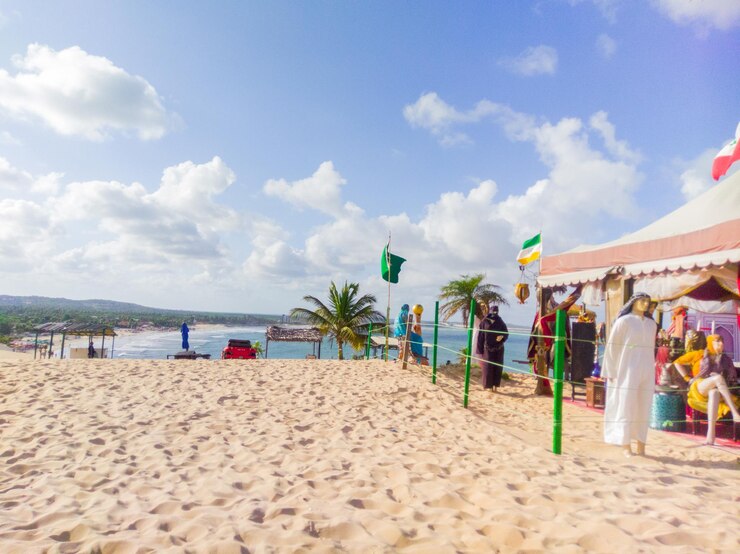Las dunas de arena de Genipabu La playa de Genipapu en Natal, Río Grande del Norte, Brasil