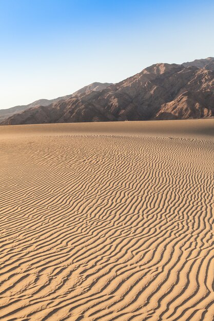 Dunas de arena de Mesquite Flat en el desierto del Valle de la Muerte - California