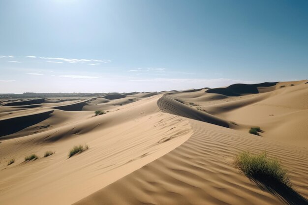 Dunas de arena en un paisaje desértico IA generativa