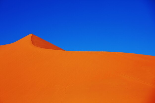 Foto dunas de arena vírgenes en el desierto remoto