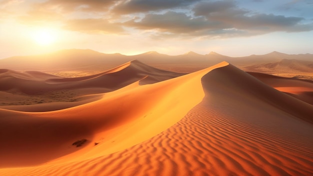 Dunas de areia banhadas pelo sol