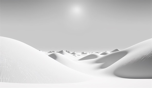 Dunas de areia branca no deserto