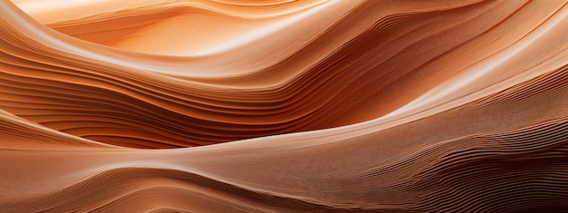 Dunas de areia douradas com penhascos distantes uma vista serena do deserto AI Generative