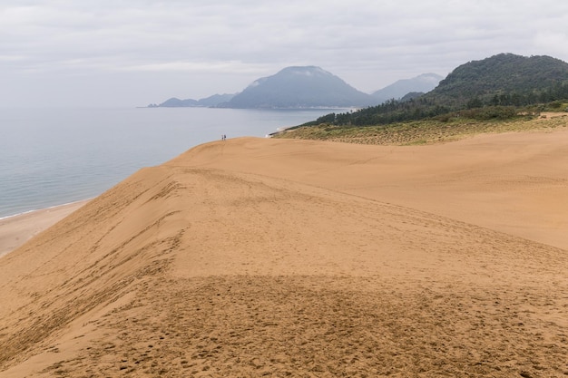 Foto dunas de areia japonesas de tottori