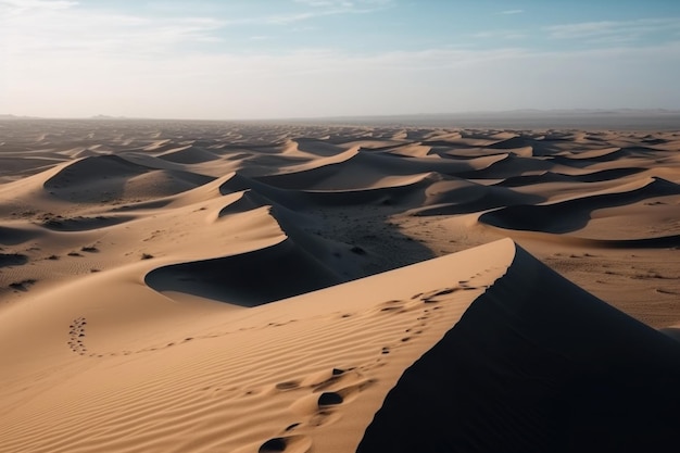 Dunas de areia na paisagem do deserto Generative AI