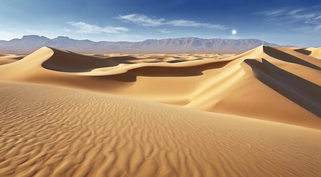 Dunas de areia no deserto Deserto com areia do deserto Cena do deserto com areia da areia no deserto