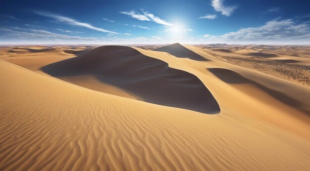 Dunas de areia no deserto Deserto com areia do deserto Cena do deserto com areia da areia no deserto