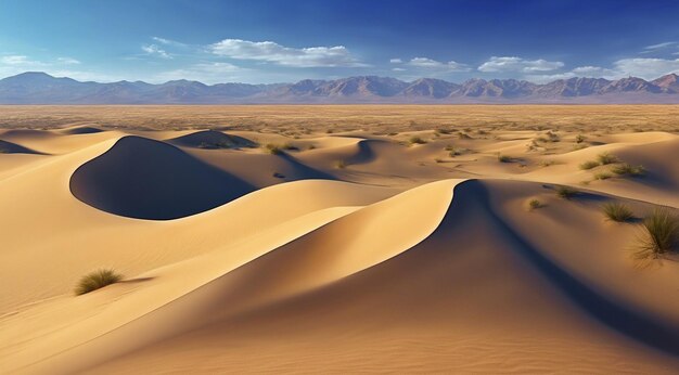 Dunas de areia no deserto Deserto com areia do deserto Cena do deserto com areia da areia no deserto