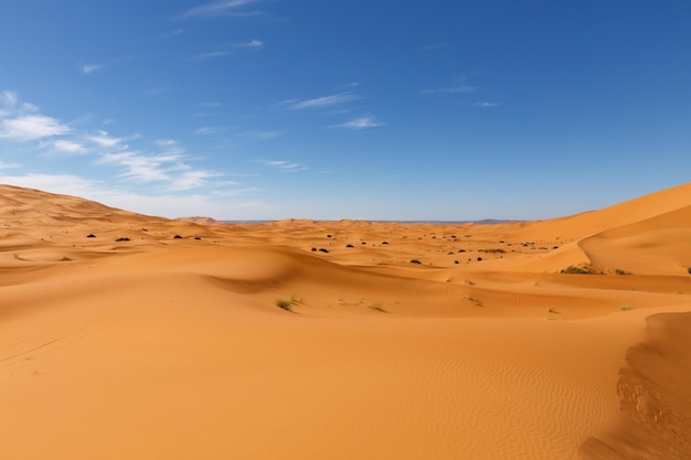 dunas de areia no deserto do saara. Marrocos