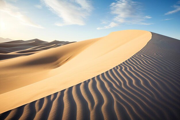 Dunas de areia no deserto generative ai