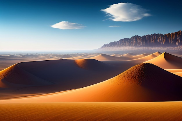 Dunas de areia no deserto