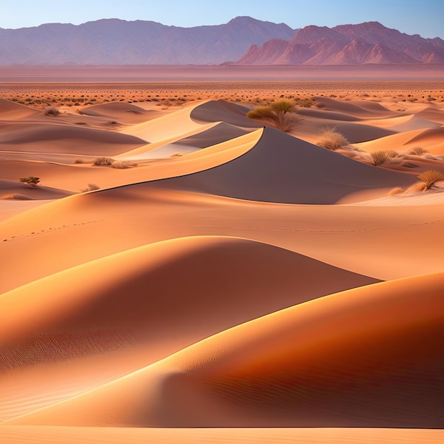 Dunas de areia no deserto