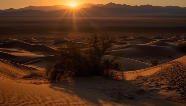 Dunas de areia onduladas na árida beleza da África gerada por IA