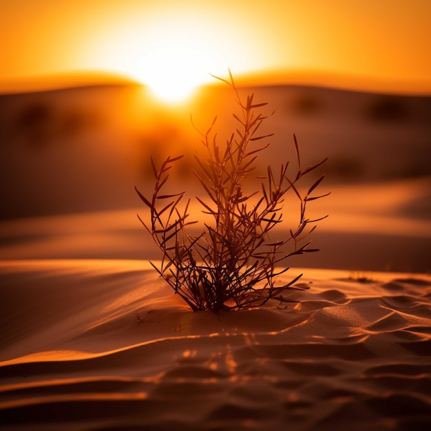 Foto dunas do deserto ao pôr-do-sol mulher caminhando nas dunas de areia do deserto do saara