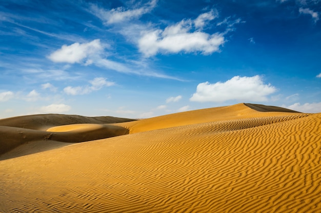 Dunas do deserto de thar, rajastão, índia