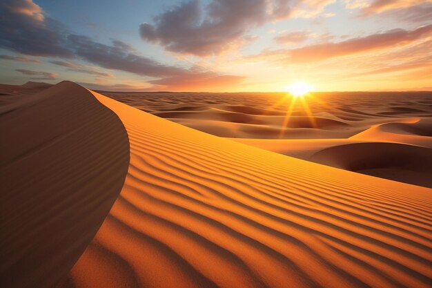 Las dunas doradas del sol