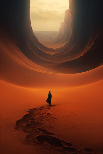 Foto dunas, mas no estilo de zdzislaw beksinski