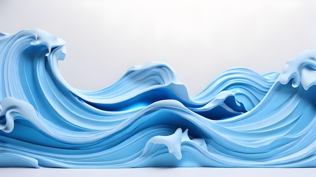 dunkelblaue Farbe 3D Seewelle Wasser Landschaft Hintergrund Tapeten