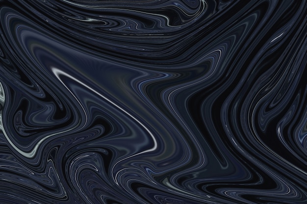 Dunkelblauer flüssiger Kunstmarmorfarbe strukturierter Hintergrund