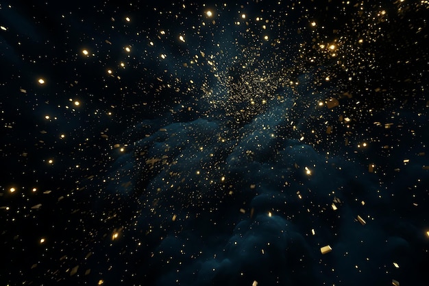 Dunkelblauer Hintergrund mit Sternen und Wolken